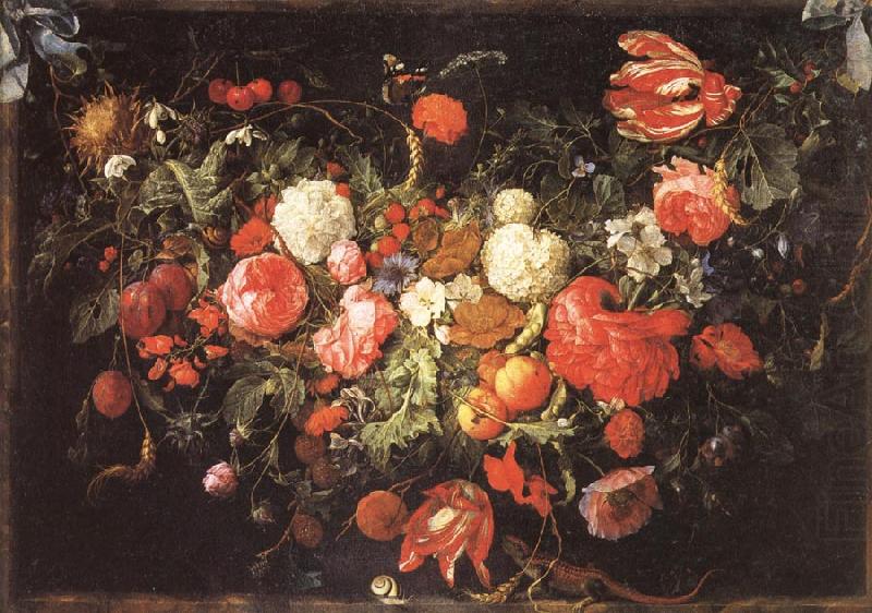 Jan Davidsz. de Heem A Festoon of Flowers and Fruit china oil painting image